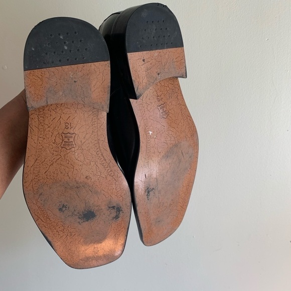 Giorgio V black leather shoes size 13M - Picture 10 of 11